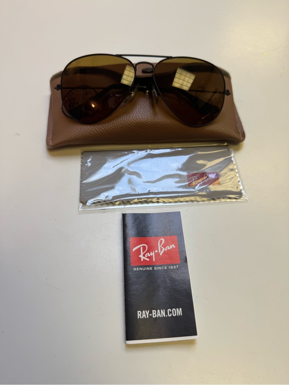 Ray-Ban Chromax rare Vintage aviator sunglasses brown lenses EC complete